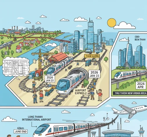 胡志明市 2026 年軌道交通規劃